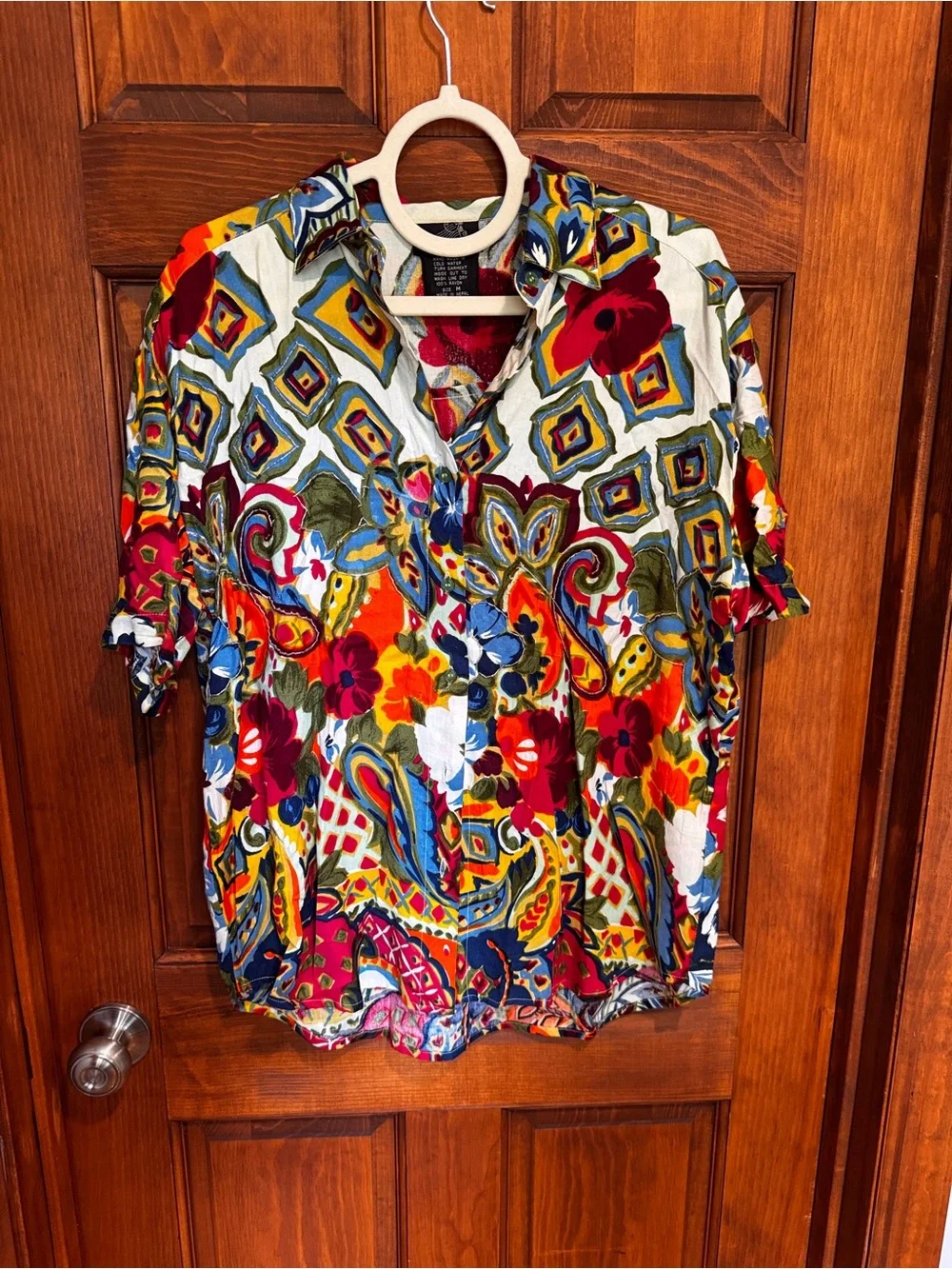 Floral Multi-Color Button-Down Shirt - Women - Picture 2 of 11